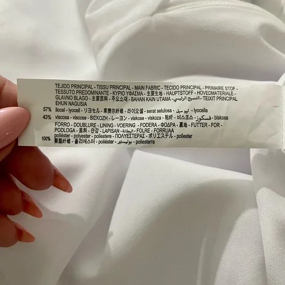 NWT Zara White Cut Out Mini Dress Sz L Summer Cocktail Party Event Trend Style - Picture 15 of 16